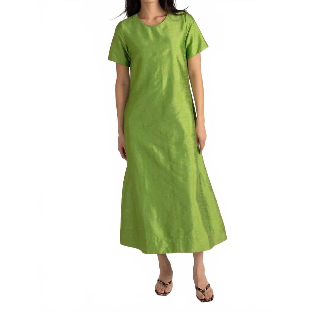 NEW THOMAS & LOURDES georgia crewneck dress in green